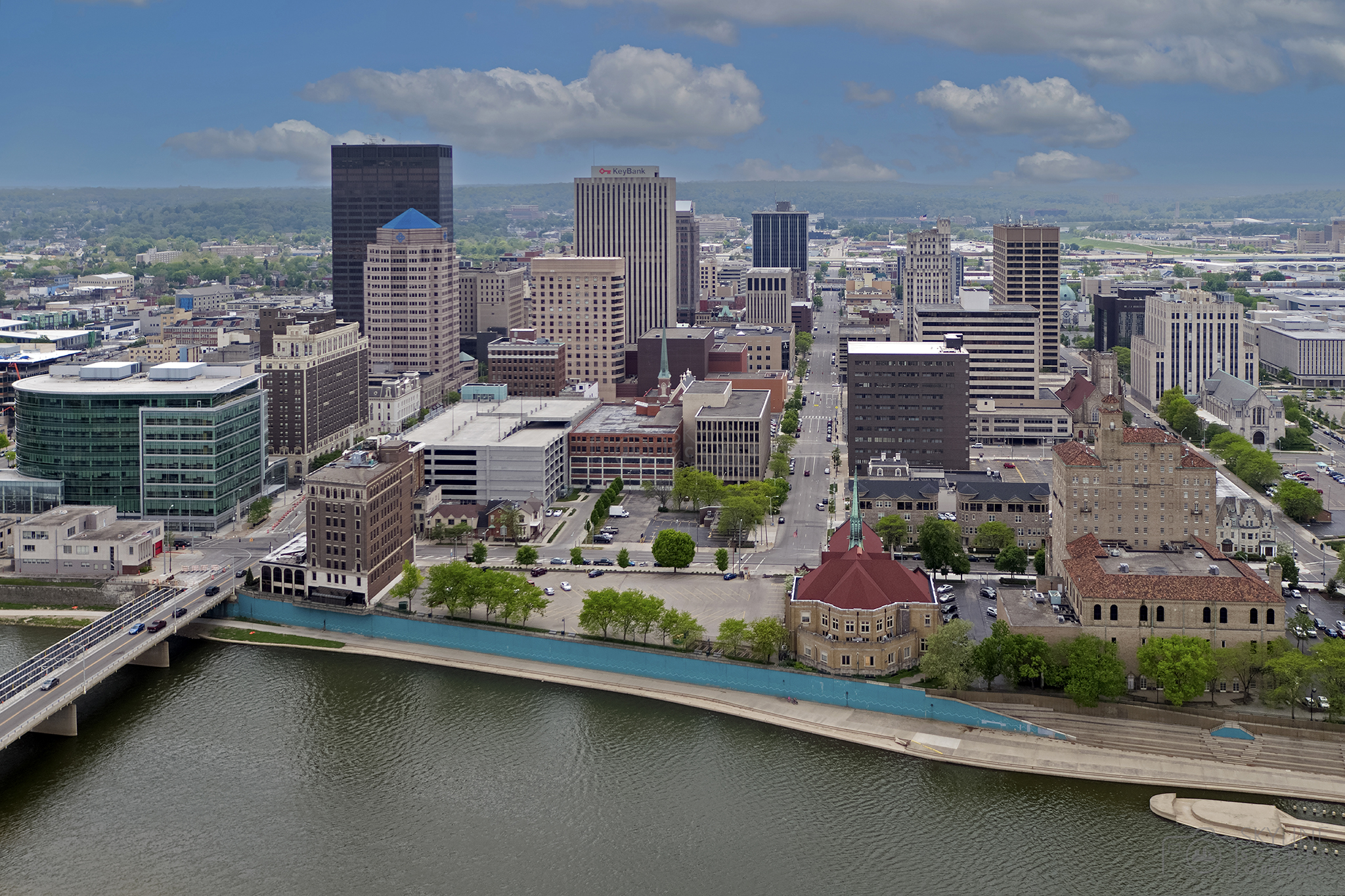Aerial view of Dayton Ohio